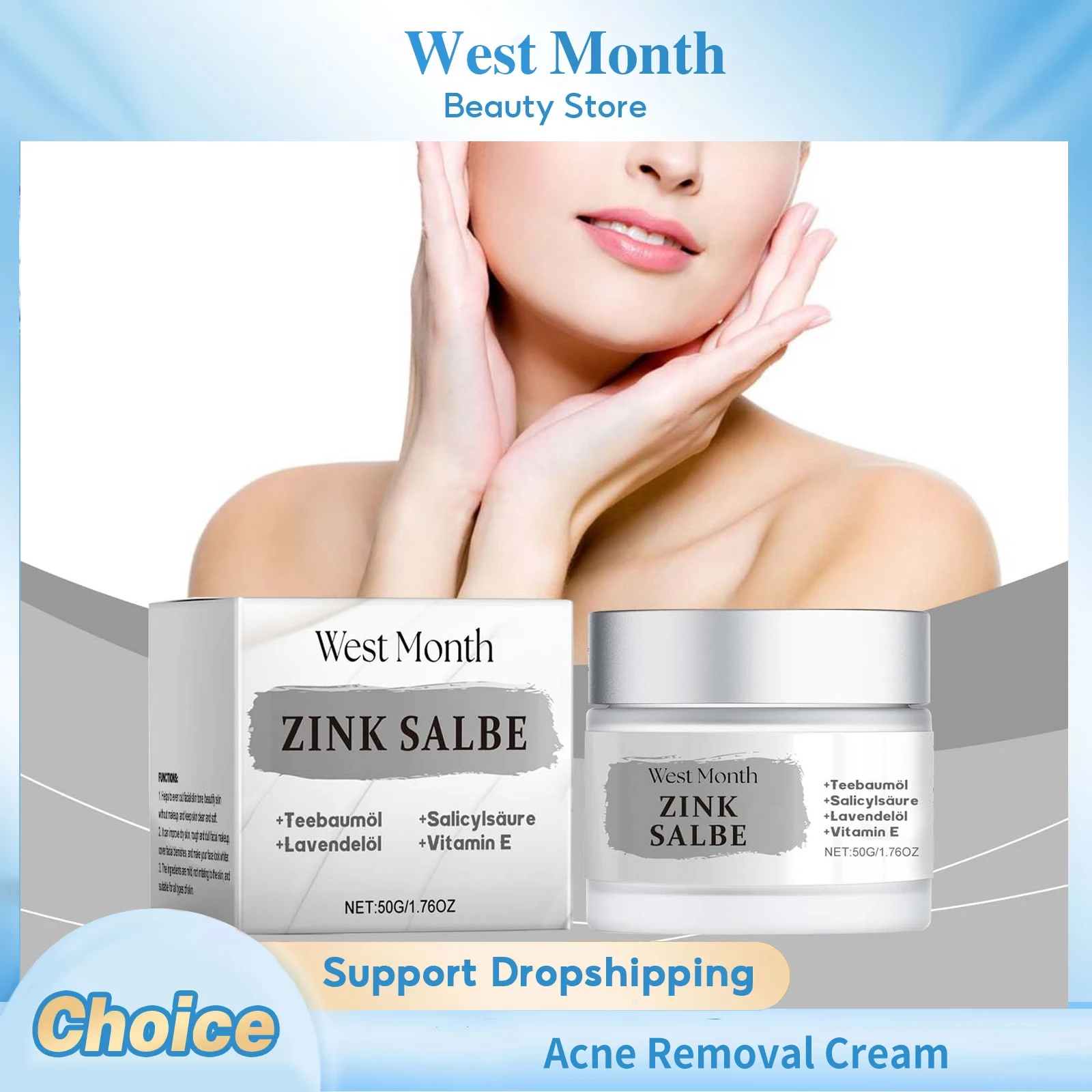 

Acne Removal Cream Pimples Treatment Shrink Pores Long Lasting Moisturizing Smoothing Improve Skin Elasticity Repair Acne Cream