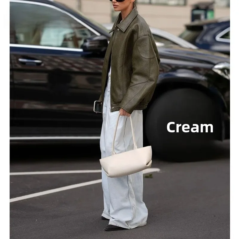Rétro Sle femmes longue Sve PU cuir Jaet coupe ample décontracté col rabattu vêtements d'extérieur automne nouveauté dames manteau