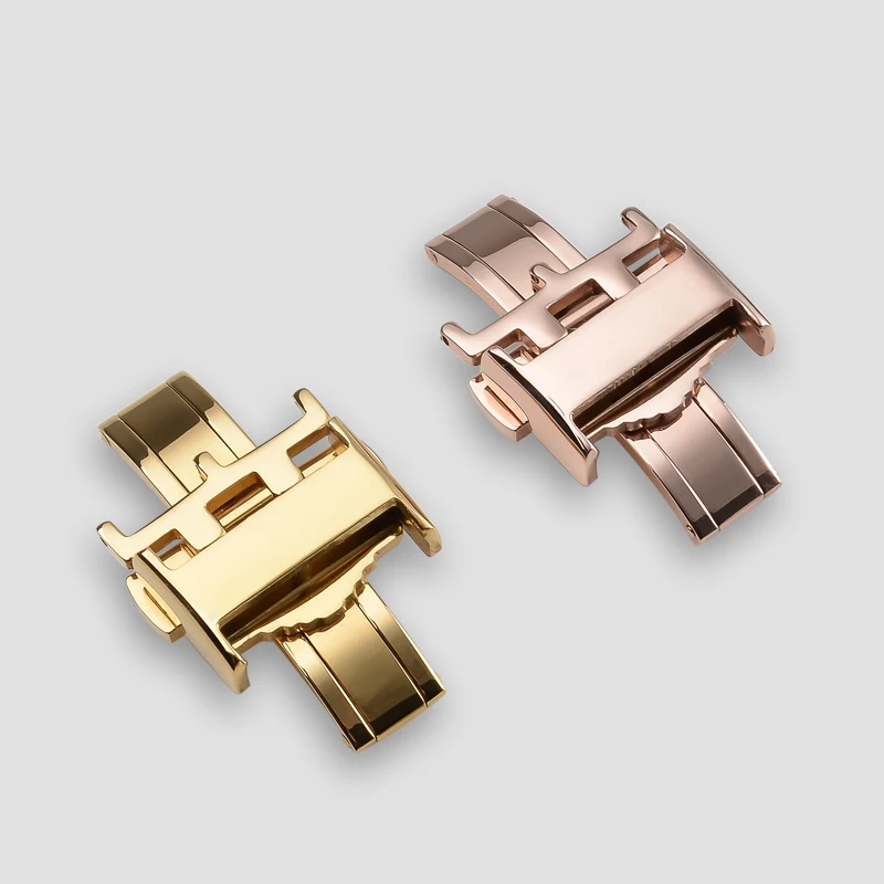 Fivela de relógio de aço inoxidável, 14mm 16mm 18mm, para longines, fivela de cinto, fivela de relógio, fivela borboleta de metal sólido, fivela dobrável