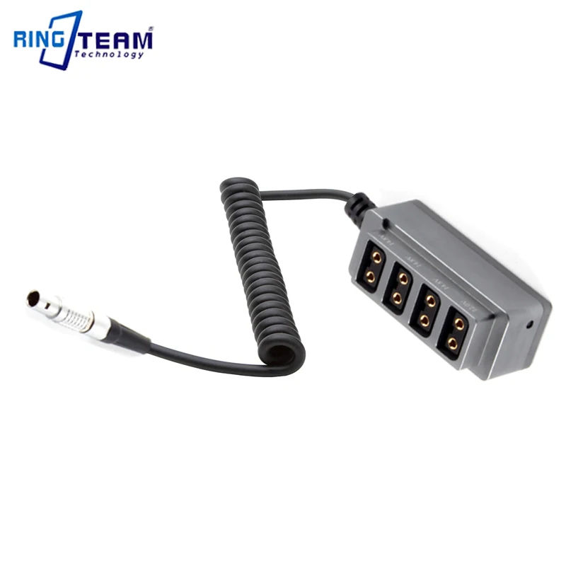 3-pin LEMO Male Head Spring Cable Straight Cable Four D-TAP Female Hubs 12V Interface*1 (Regulated 12V) +14.8V Interface*3