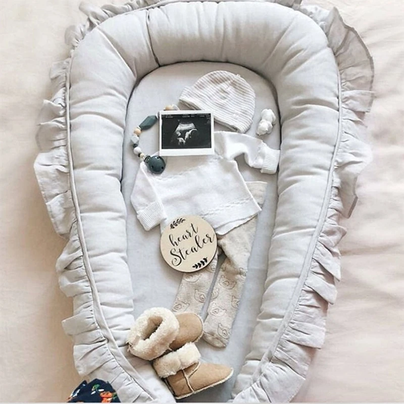 Cute Baby Bed Sleeping Nest Infant Toddler Infant Cradle Newborn Cotton Cradle for Baby Bed Bassinet Bumper