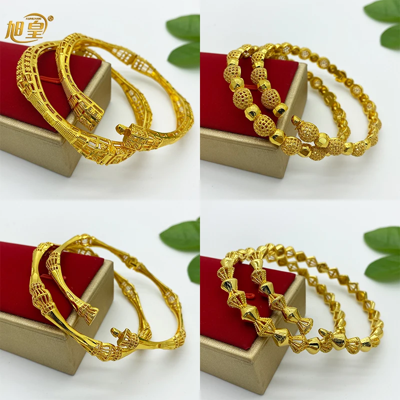 

Ethiopian Fashion 24K Copper Gold Plated Bangle Dubai Luxury Bracelet for Women Indian African Charm Bride Wedding Jewelry Gifts