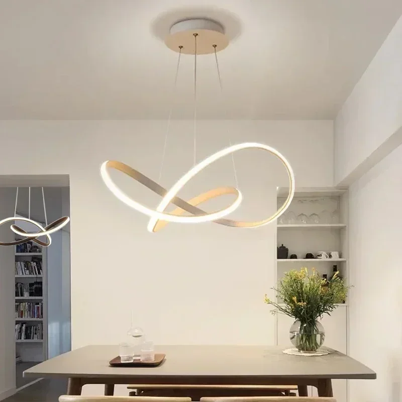 Moderne LED-Pendelleuchte, minimalistischer Kronleuchter für Esszimmer, Küche, Bar, Restaurant, Heimdekoration, LED-Beleuchtung, Fernbedienung