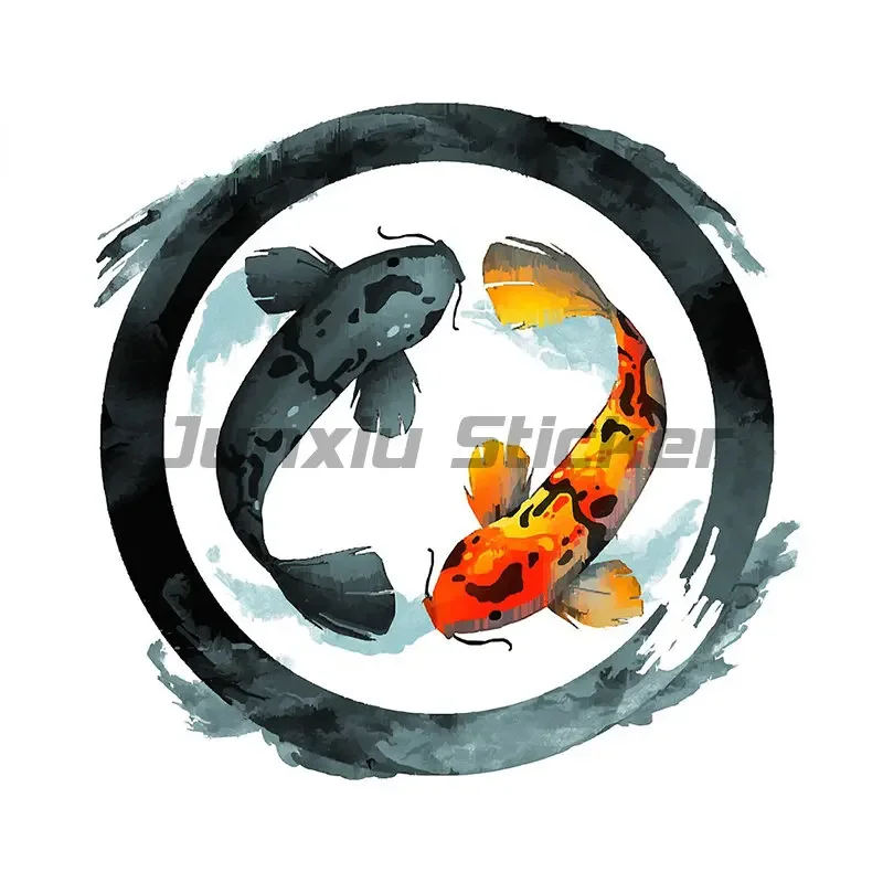 Goldfish Koi Fish Koi 3D Car Stickers Tattoo Skull Personality Motorhome ATV Decorative Decal Vinyl Self-adhesive Stickers