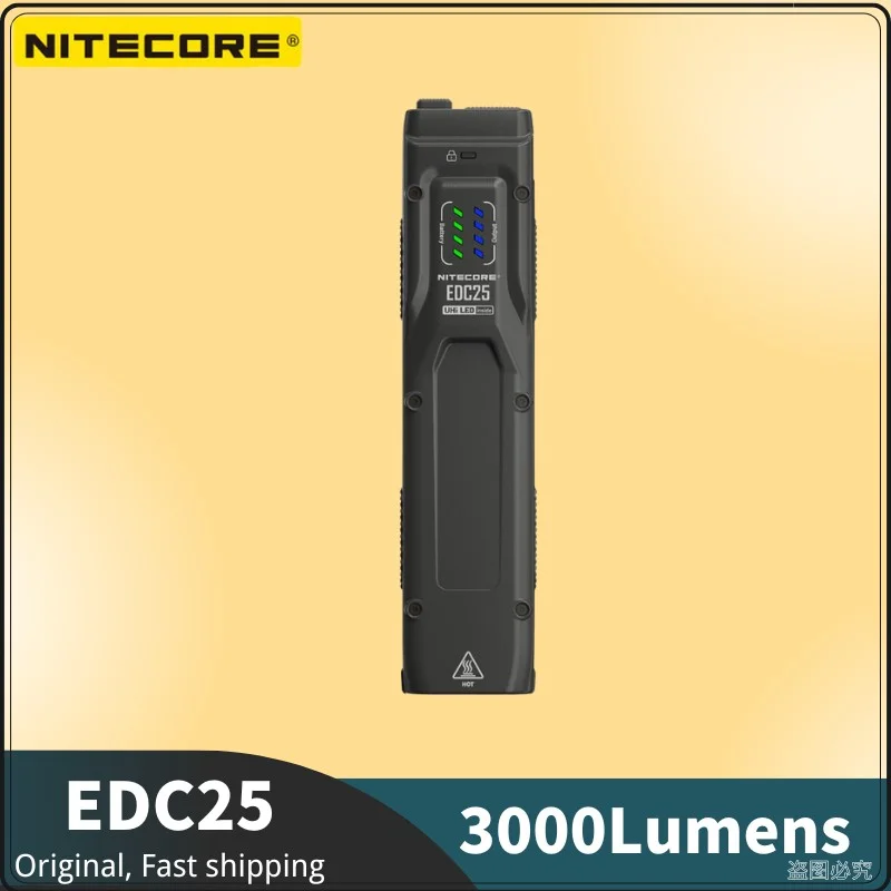 NITECORE EDC25 использует 2 x USB 20 светодиодов 3000 люмен портативный EDC фонарик встроенный аккумулятор, Type-C перезаряжаемый телефон