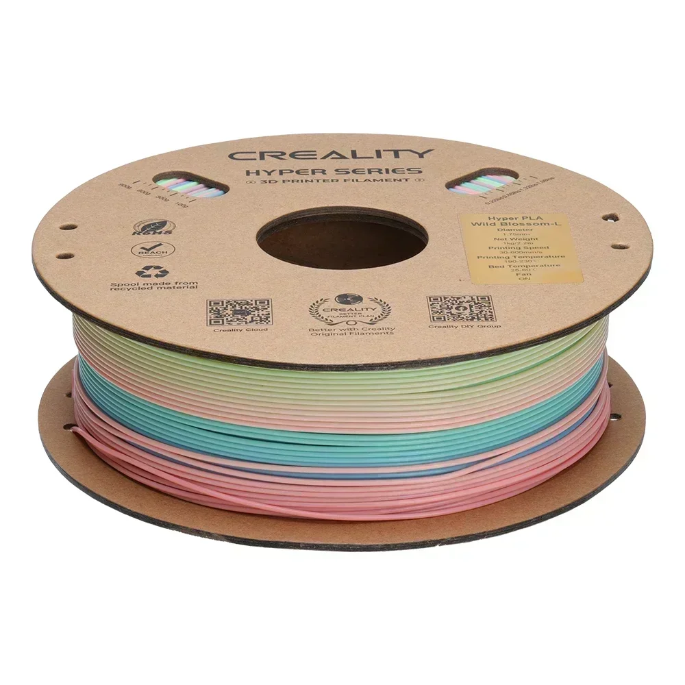 Creality Hyper PLA Filament Rainbow 1.75mm 1KG ±0.03mm Accuracy High Speed Filament Colorful for K1C / K1 Max / Ender 3 V3 SE/KE