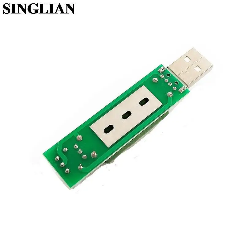 USB Charging 2A/1A Discharging Aging Resistance Current Detection Load Tester Module With Change-over Switch Indicator Light