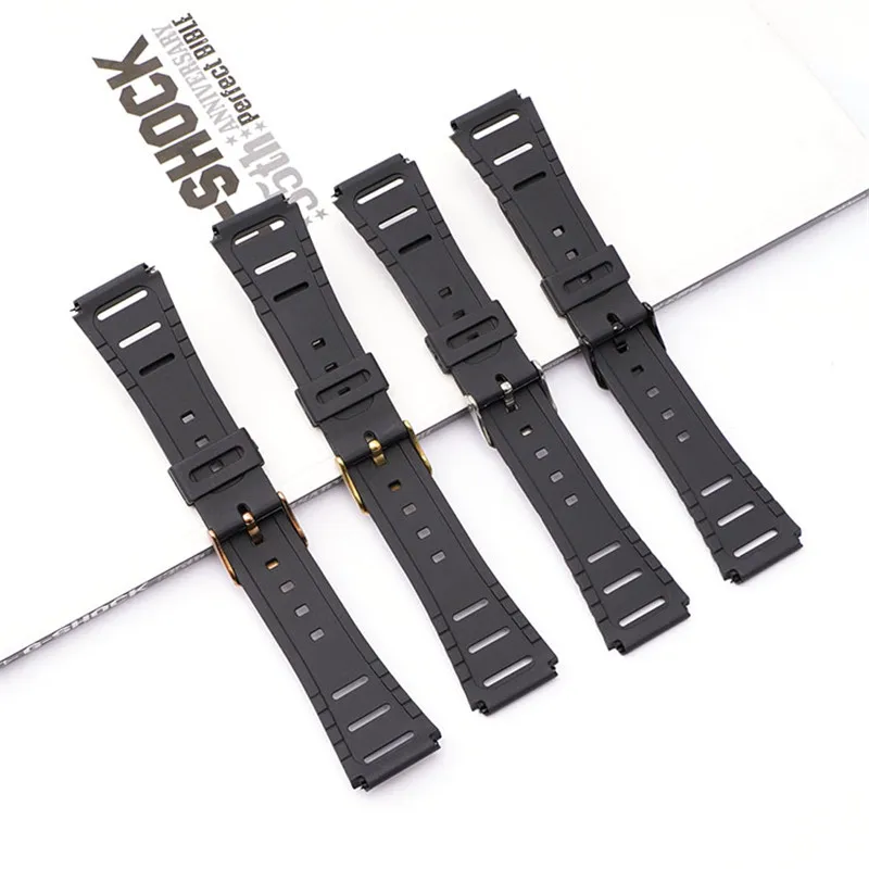 حزام مطاطي لـ G Shock CA-53W حزام الساعات CA-61W/ FT-100W/ W-520U/ W-720G F108W/F91/F94/F84/F105/AE1200 استبدال الفرقة