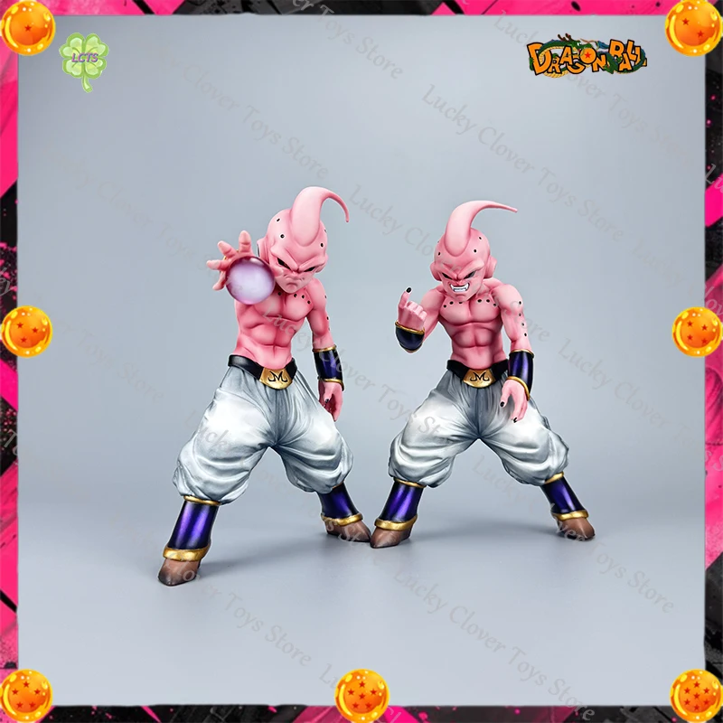 【En stock】Figuras de anime de Dragon Ball Majin Buu de 19 cm/7,48 pulgadas, figura de Majin Buu civilizado, estatua de PVC, modelo de juguete de colección para escritorio