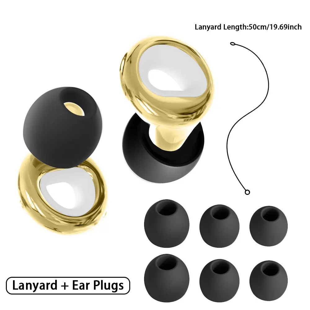 Silicone Earplugs With Lanyard for Swimming Sleep Noise Cancel Noise Reduction-Soundproof Reduce Disturbances-Quality Earplugs