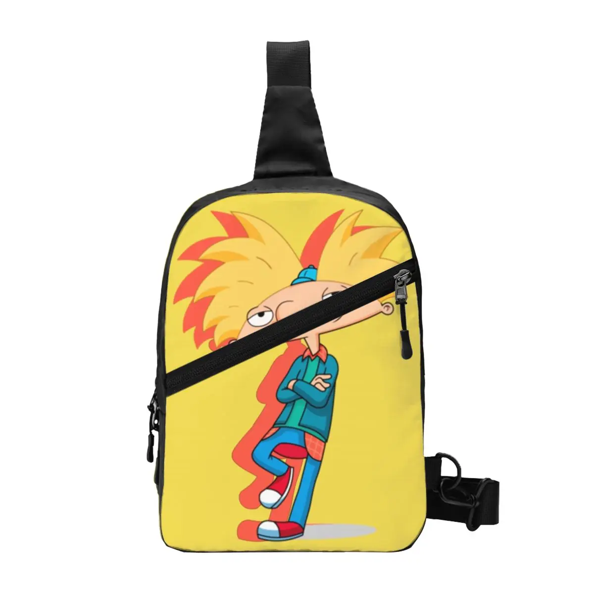 

Customized Helga Pataki Cartoon Animated Movies Hey Arnold Sling Bag Men Shoulder Crossbody Chest Backpack Travel Hiking Daypack