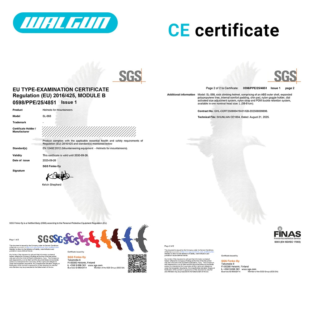 WALGUN K202 Casco di sicurezza per lavori di costruzione con occhiali Visiera per lenti Cappello di protezione per le orecchie Elettricista Casco da arrampicata ad altezza