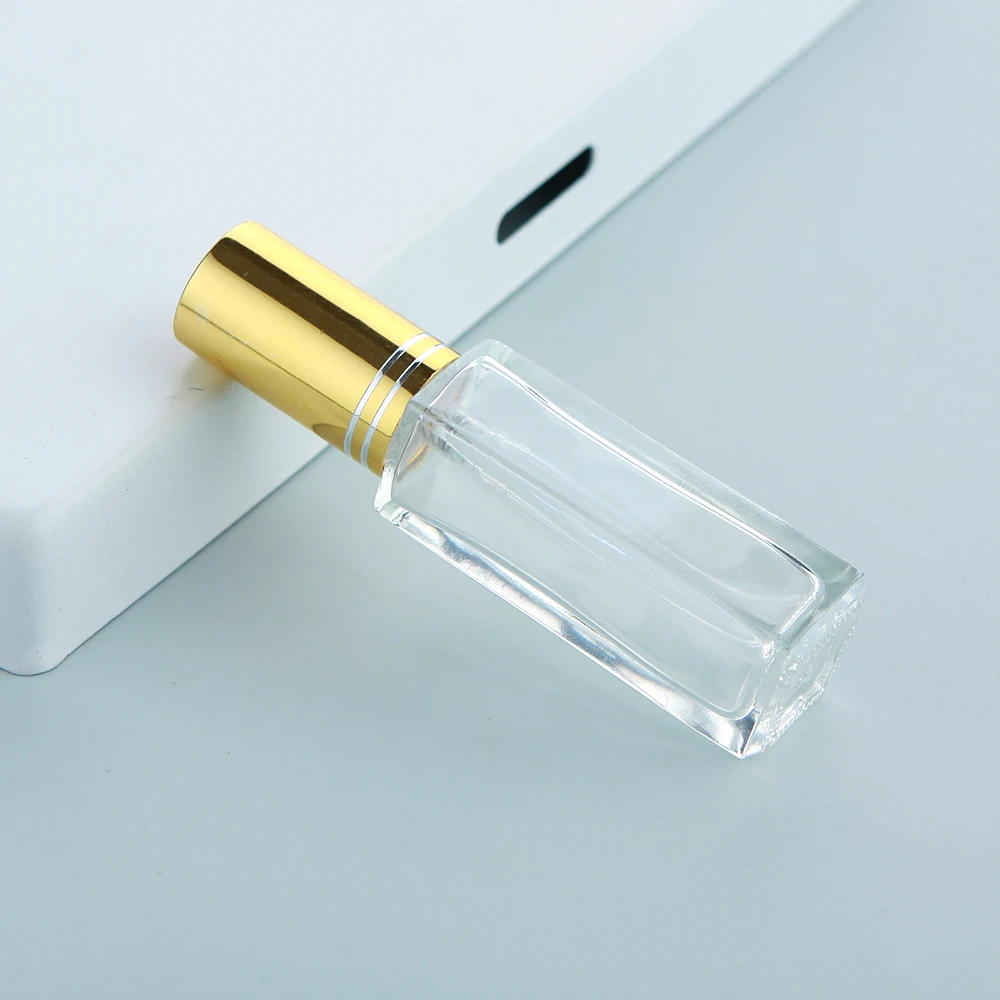 50 teile/los 8/10ml dicke Glasparfüm-Sprüh flasche hochwertige nachfüllbare quadratische Zerstäuber-Parfum flaschen