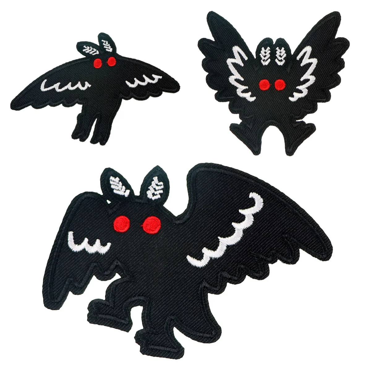 

Black Moth Embroidery Patch Iron On Patches For Clothing Thermoadhesive Patches For Jackets Sewing DIY Sticker Gifts