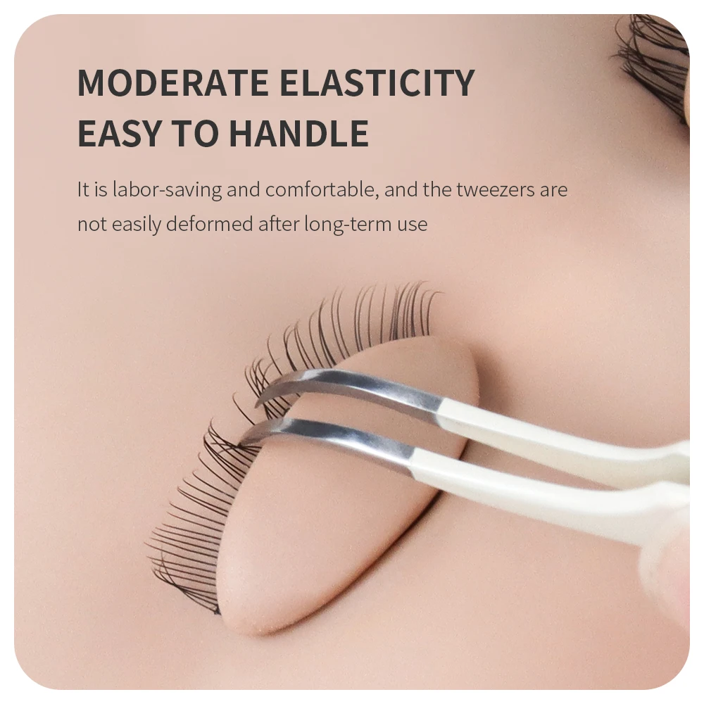 ANNAFRIS Stainless Steel High Precision False Eyelash Tweezers Straight Curved Pointed Tip Tweezers Lash Extension Makeup Tools