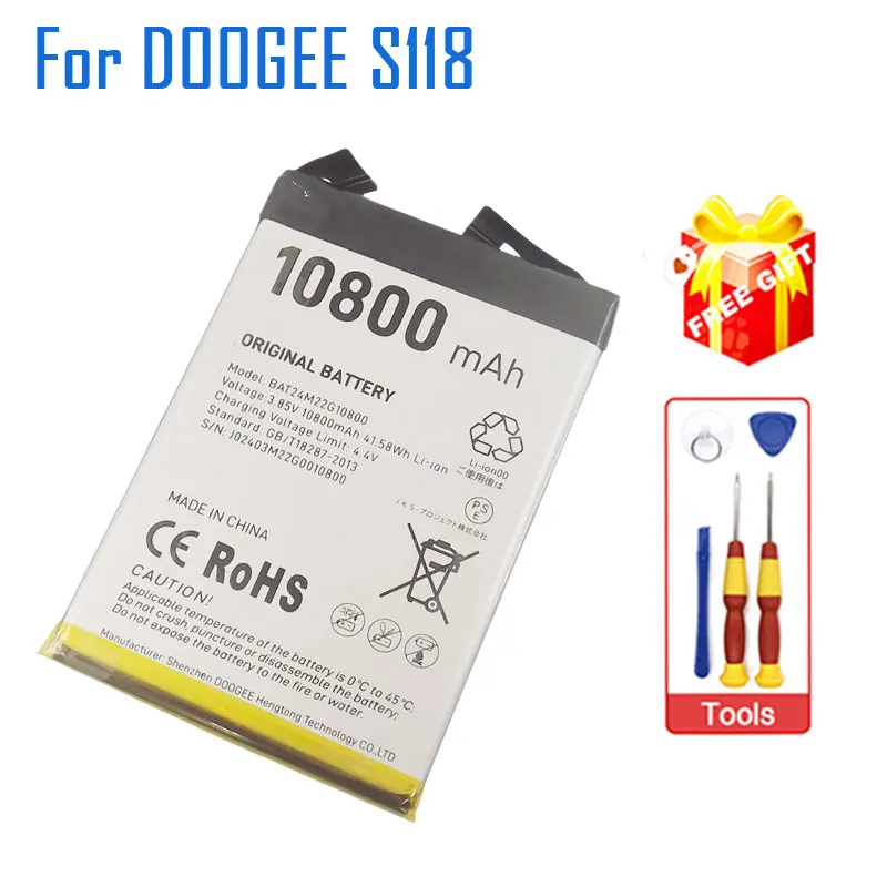 New Original DOOGEE S118 Battery Inner Built Cell Phone Battery Repair Accessories For DOOGEE S118 Smart Phone