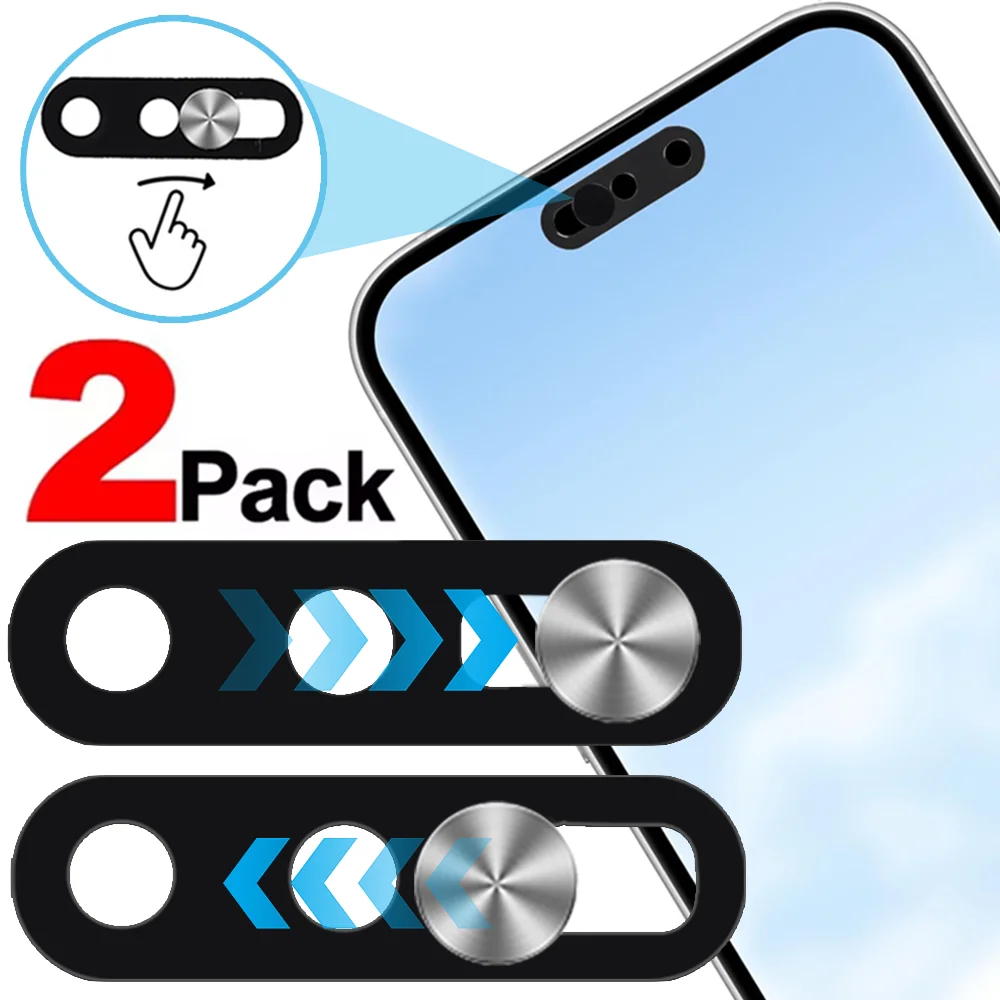 

2-1 шт. ультратонкие защитные накладки для объектива телефона/камеры, слайдеры-защиты для веб-камеры для iPhone 17 Air, 16, 15, 14 Pro Max/Plus