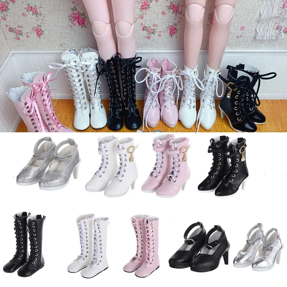 1/3 7.8CM Doll Shoes PU Leather With Different Color Suitable for 60cm Doll Wearing Boots Shoes Doll Play House Accessories