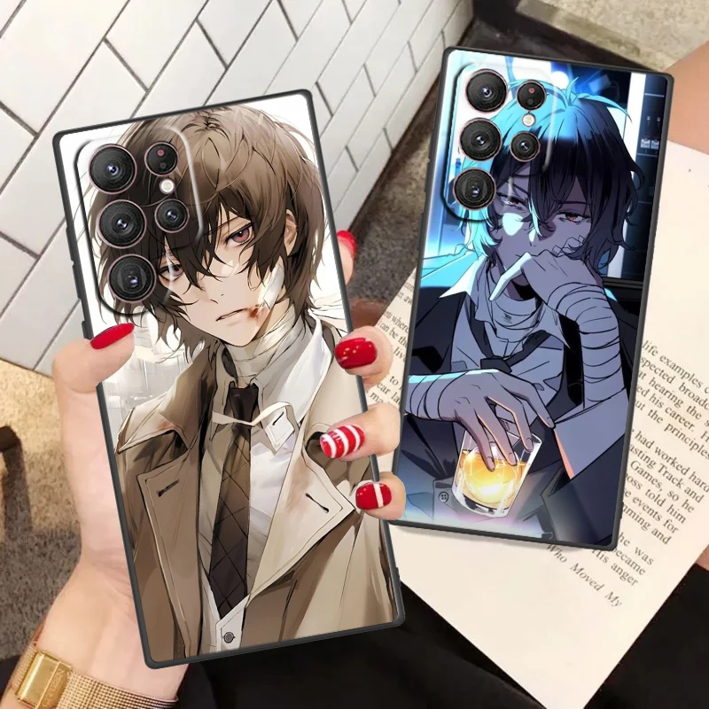 Bungo Stray Dogs Dazai Osamu Phone Case For Samsung S24 S23 S22 S21 S20 FE S10 S10e Ultra Plus Lite Black Soft Cover