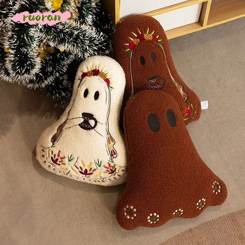 

Adorable Halloween Ghost Shaped Plush Pillow Cushion Sofa Throw Decorative for Living Room Bedroom Home Christmas Party Gift