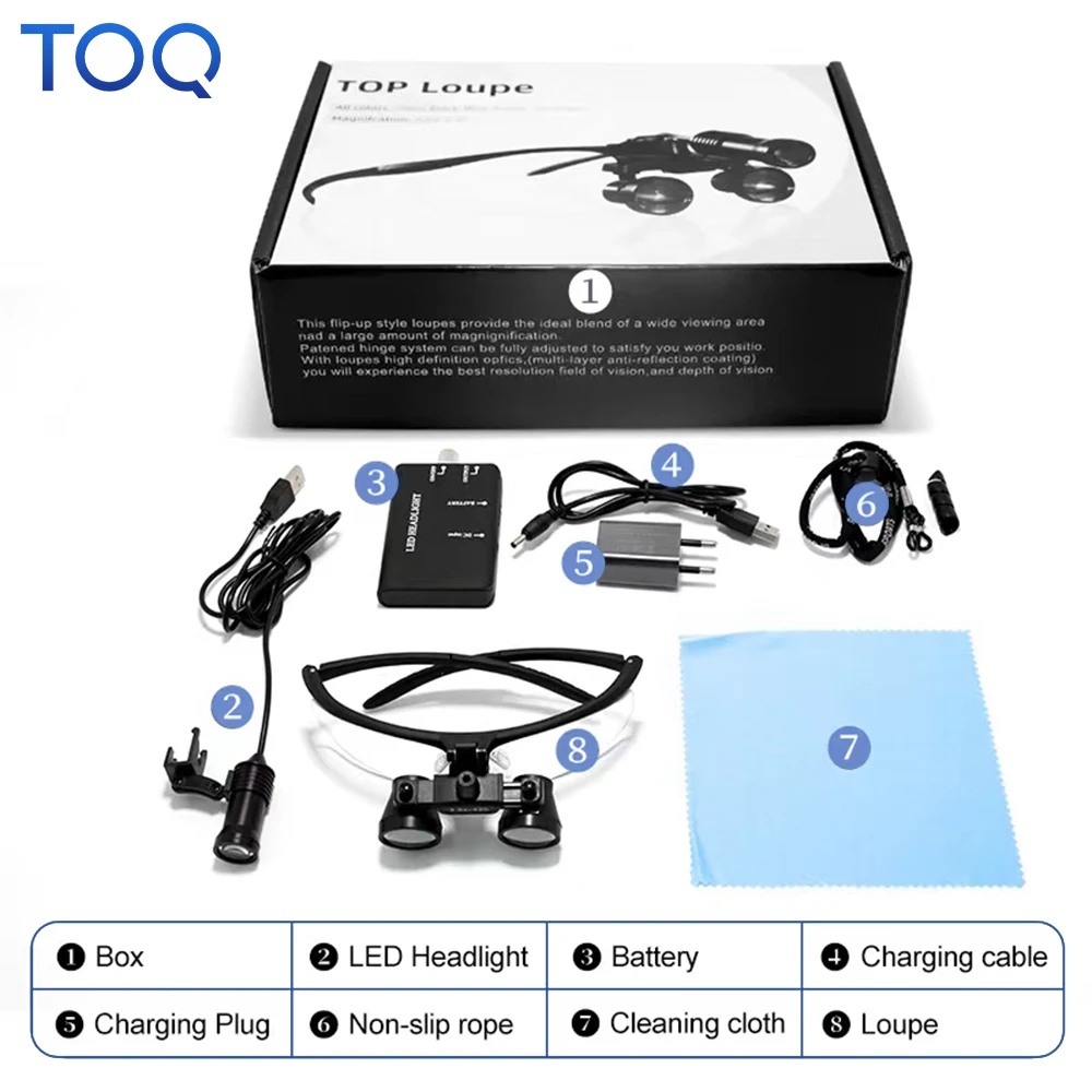 Dentistry Binocular Magnifier 2.5X 3.5X Ultra-lightweight Optical Loupes 500mm Magnifying Glass for Dental Surgery