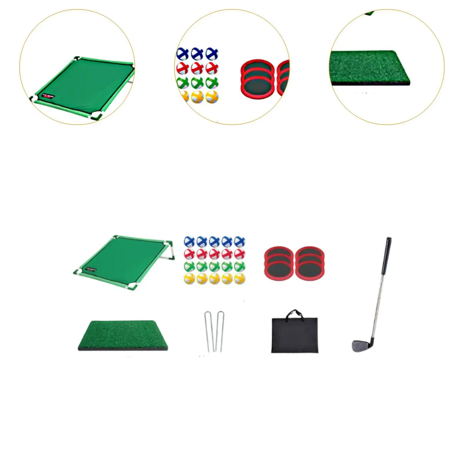 Chip Sticky Practice Golf Game Set Golf Ball Game Golf Chipping Game Mat Wear