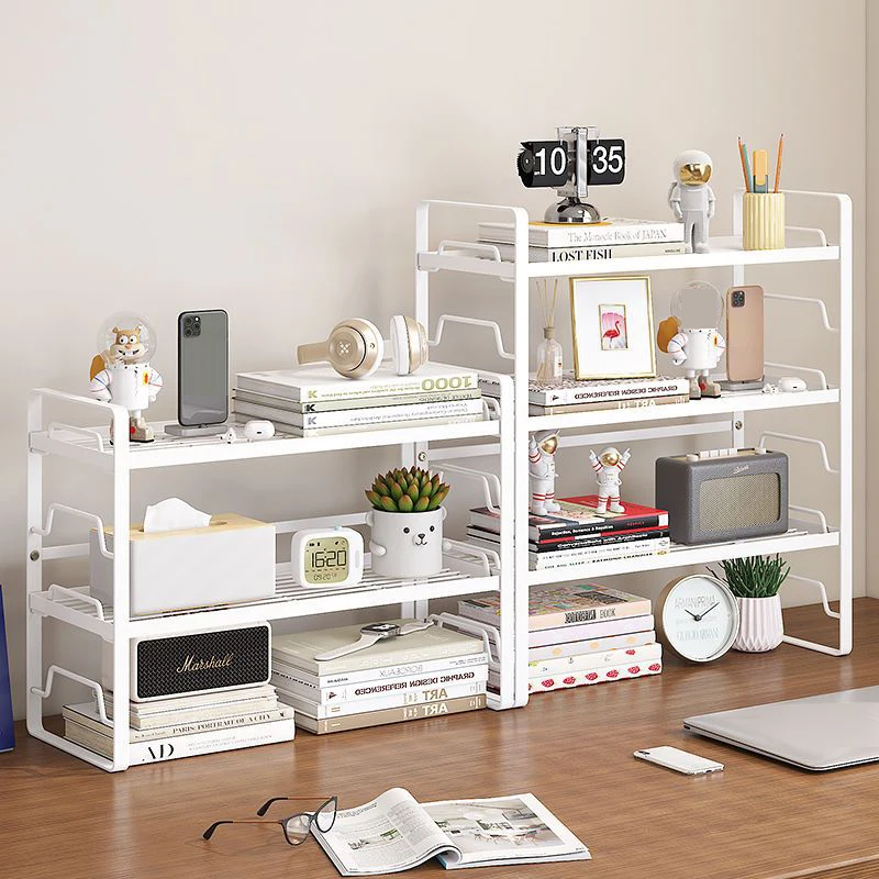 

New 2 Layers Desktop Magazines Books Storage Storage Shelves Book Display Shelf StandHolder Desk Organizer Bookshelf Bookend