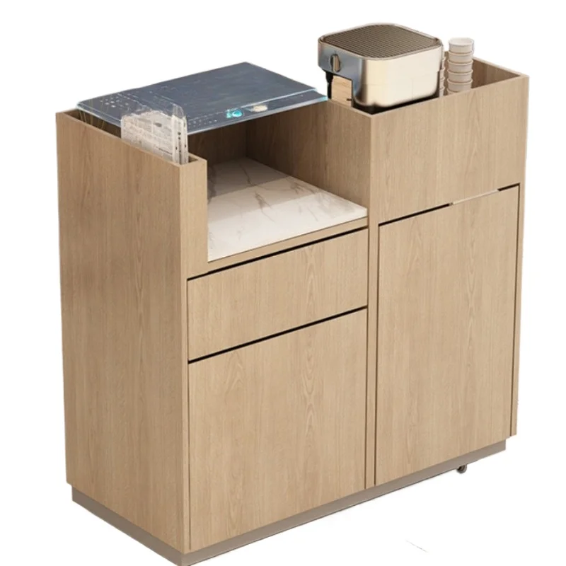 Simple modern shopping mall welcome desk, solid wood reception desk, restaurant information d esk
