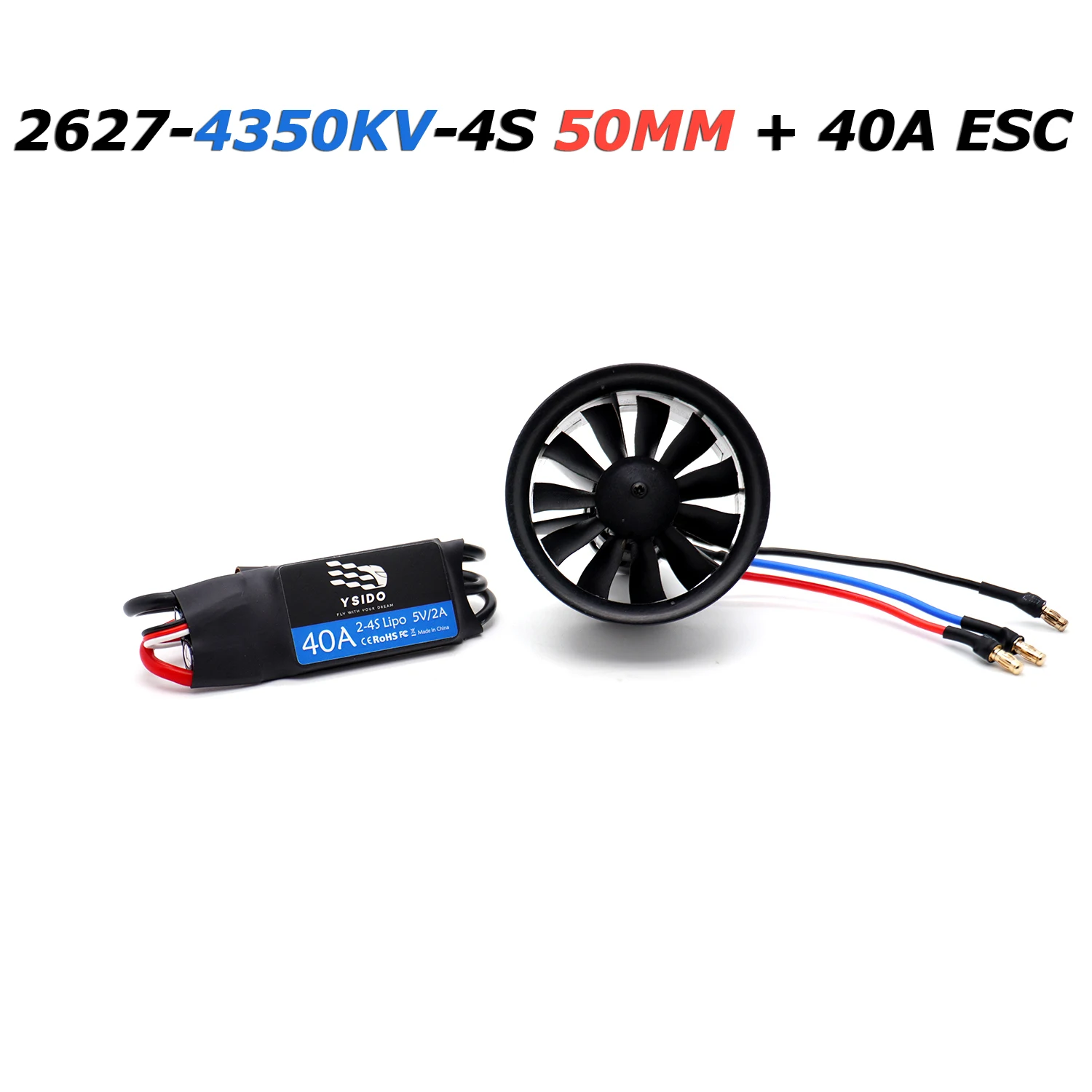 50/64/70mm RC EDF Motor Duct Fan 11-blads 3S-6S 40A 50A 80A ESC Borstelloze motor voor RC JET vliegtuigen EDF vliegtuig onderdelen