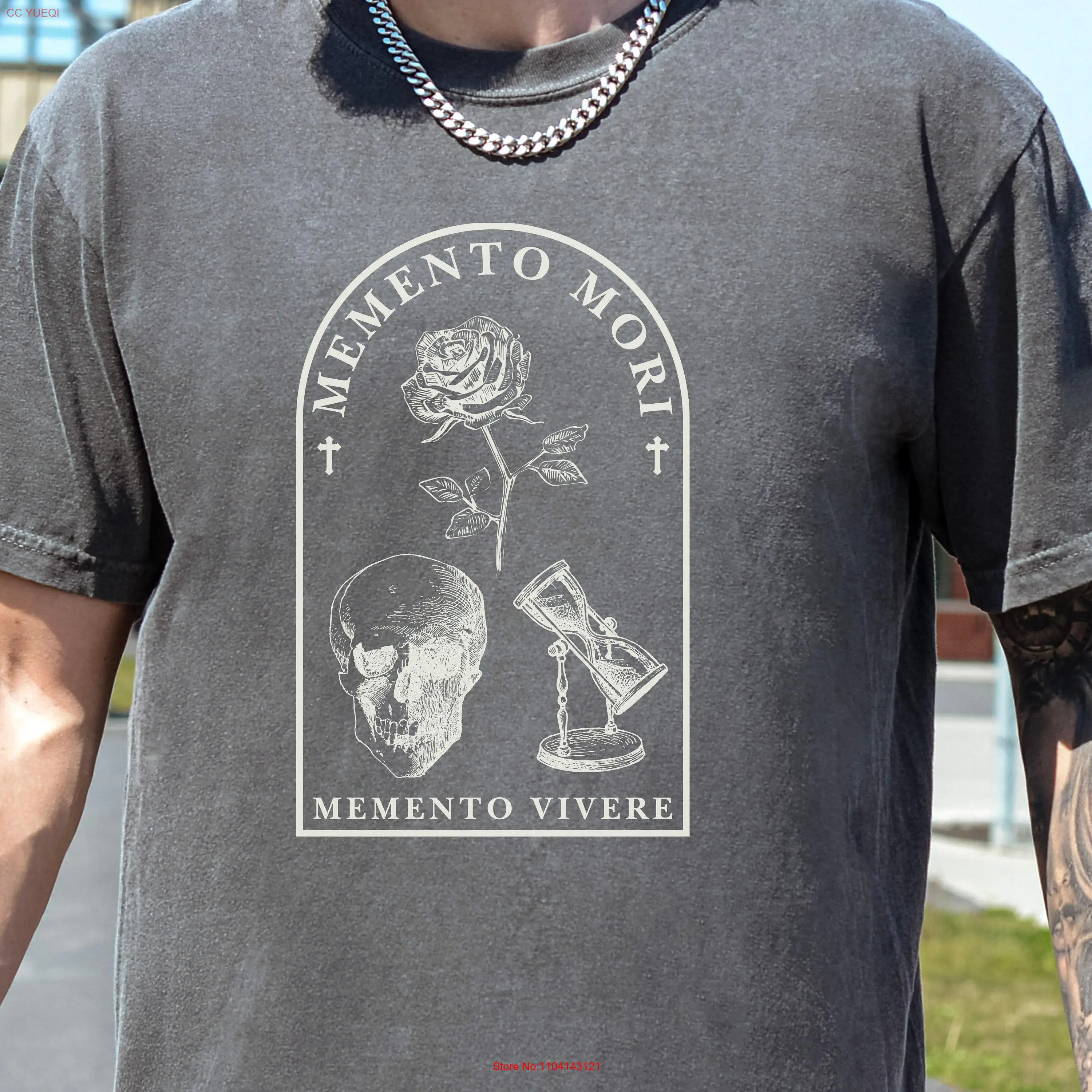 Memento Mori T Shirt Vivere Latin Catholic Apparel Gothic Clothes Stoicism Stoic Christian Streetwear