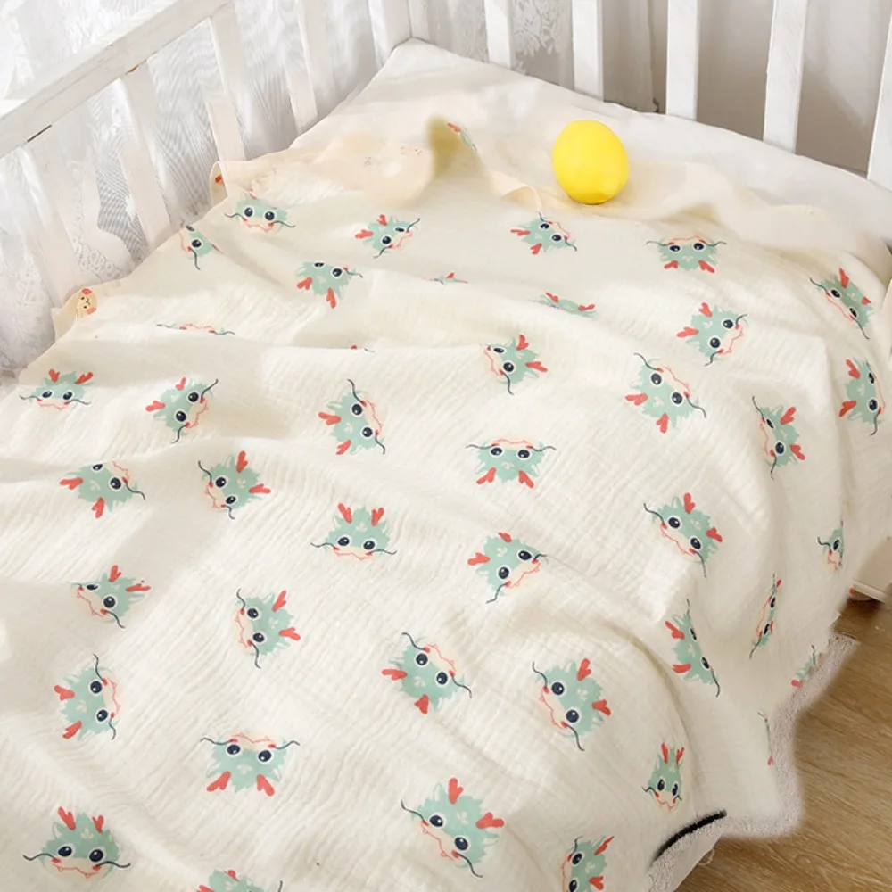 

Printed Air Filter Cotton Infant Strappy Blanket Cartoon Soft Baby Swaddle Blanket Breathable Warm Newborn Blanket Wraps Outdoor