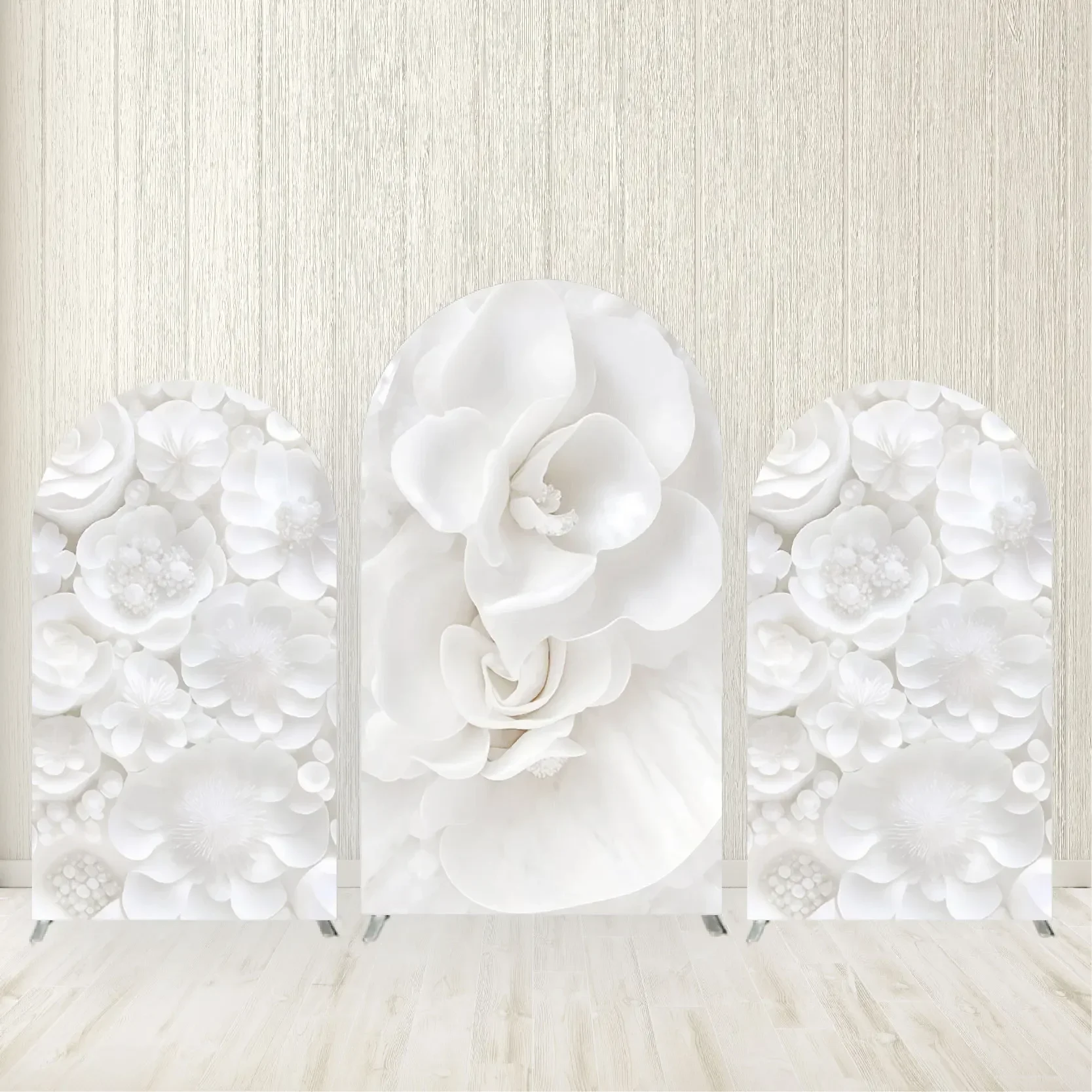 VIKAMA Hochzeitsbogen-Hintergrund, Abdeckung, weiße Orchidee, Design, Bogen-Hintergrund, Feier, Hochzeit, Geburtstag, Fotohintergrund, Requisiten