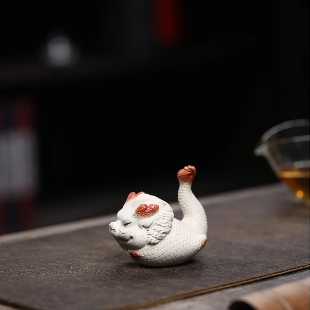 Pet Purple Clay Little White Premium Can Raise Step Up To The Cloud Play Tea Table Ornament Cover Place Fish Transforms Into