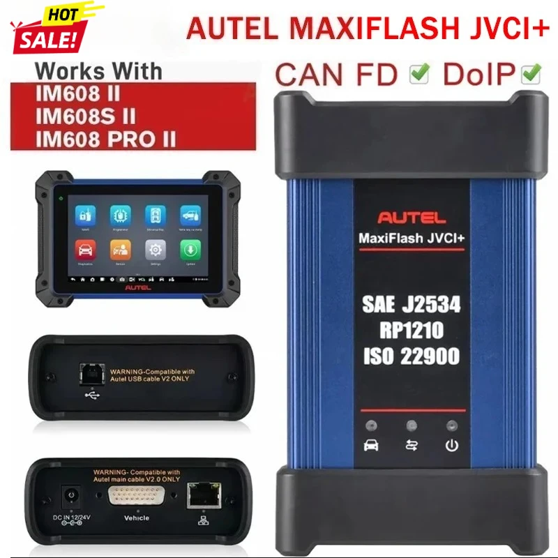 2025 Autel MaxiFlash JVCI J2534 ECU Programming Device works with IM608 / IM608PRO Program ECUs for Specific Functions