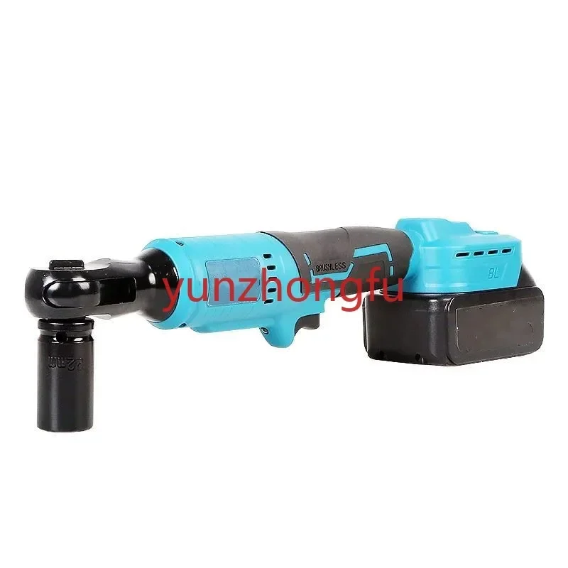 Brushless rechargeable ratchet wrench, lithium truss wrench, angle to the wrench 90 degrees fly