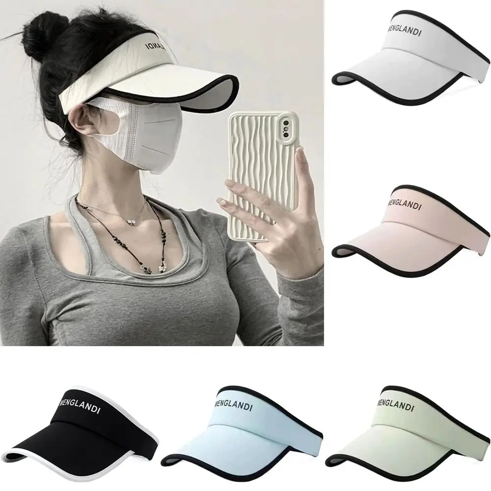 Sommer atmungsaktiver Sonnenhut leerer Zylinder Visier kappen Outdoor-Sport Tennis Golf Laufrad verstellbarer Sonnenschutz hut