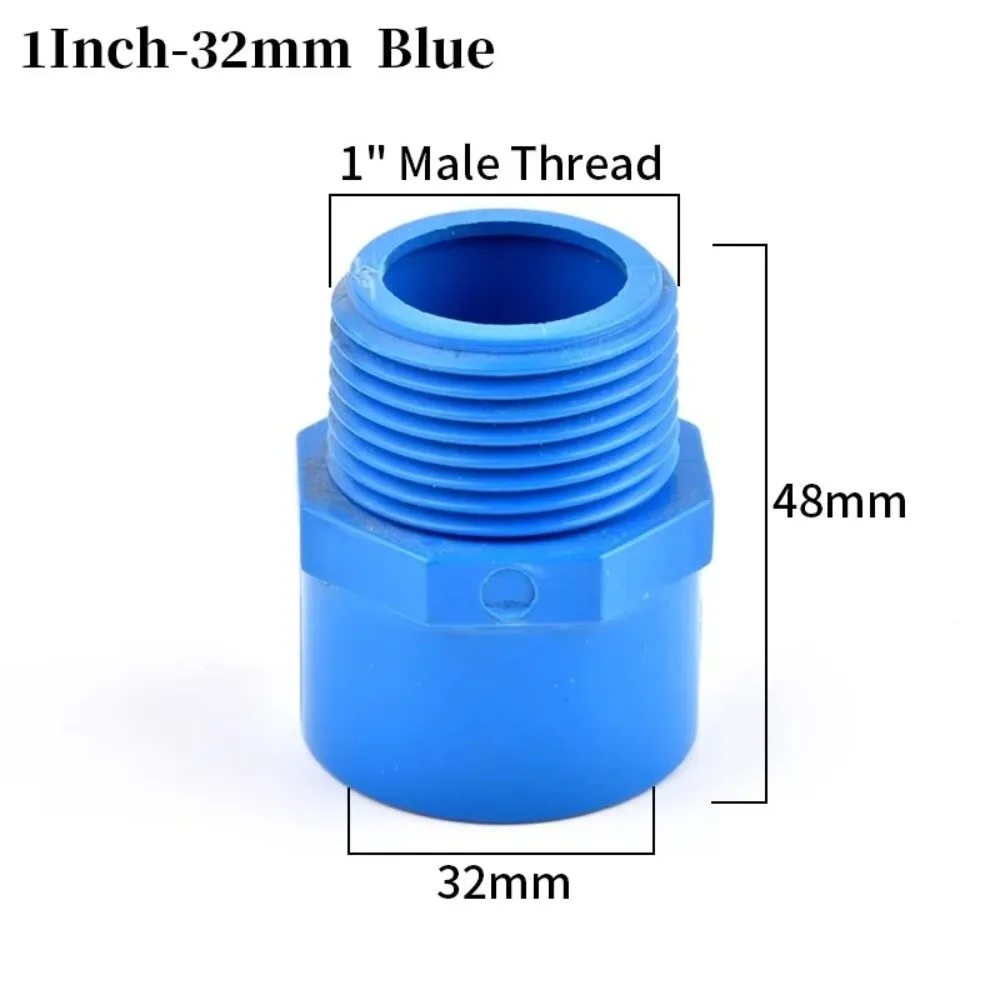 5Pcs Male Threaded Male Thread Connector Straight Structure Corrosion Resistant PVC Pipe Connector Quick Connection 1/2