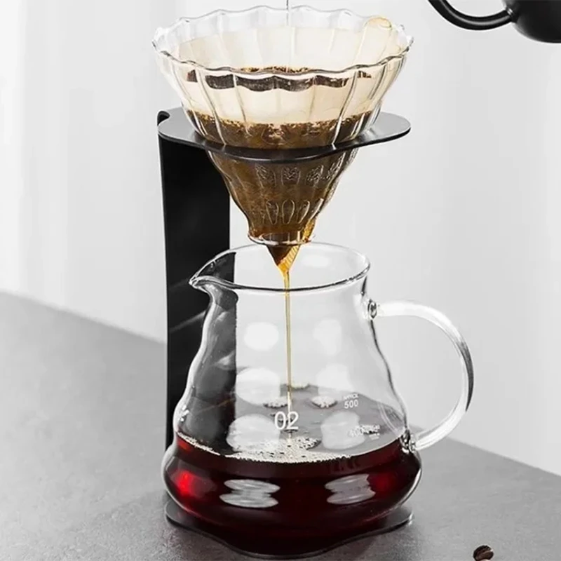 Suporte de café portátil para fabricação de mão, gotejamento, suporte de café, copo de filtro de café de metal, suporte de descarga manual