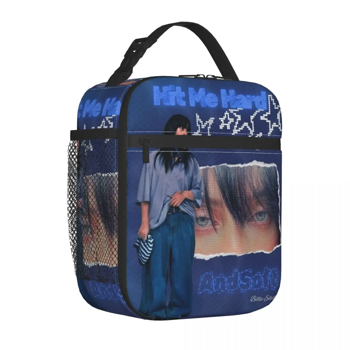 B-Billie-Girl E-eilish America Insulated Lunch Bag High Capacity Reusable Thermal Bag Tote Lunch Box Beach Outdoor Food Bag