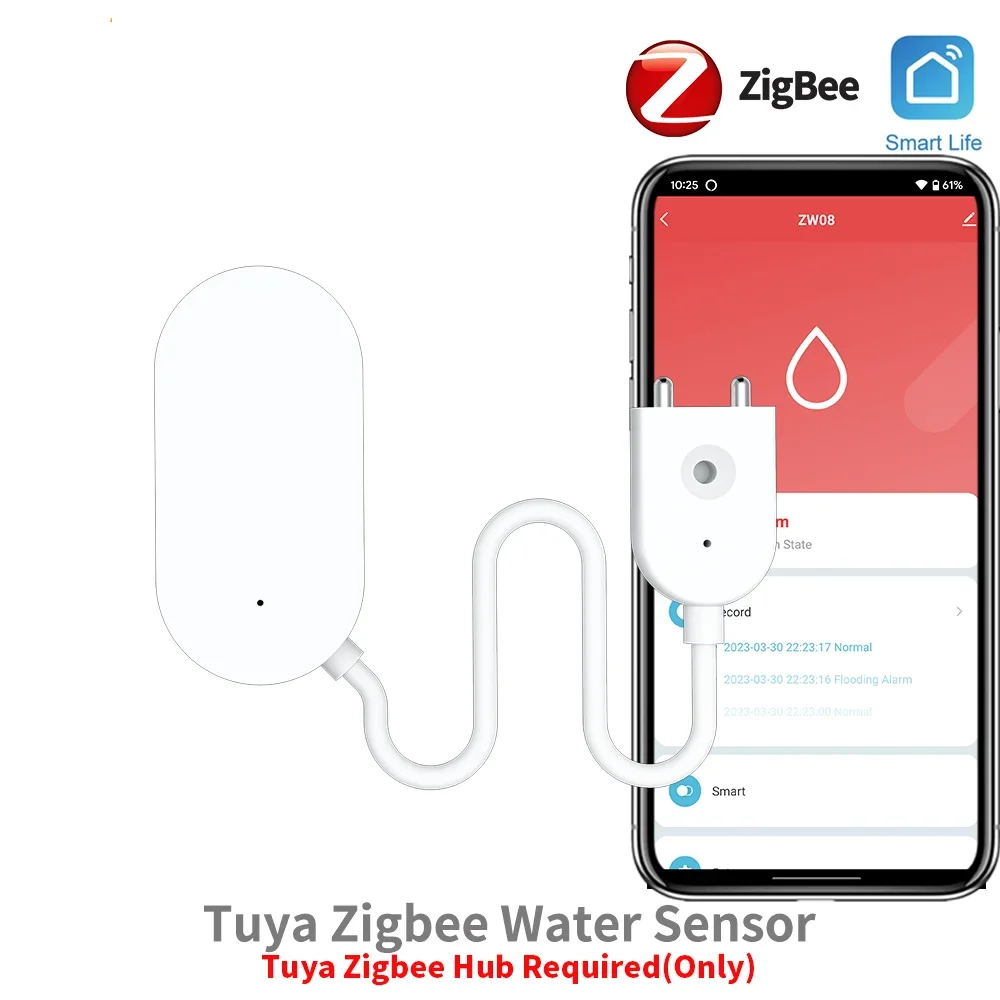 Tuya Zigbee sensore di perdite rilevatore di perdite d\'acqua sensore di perdite sensore d\'acqua prevenire perdite d\'acqua per Smart Home SmartLife