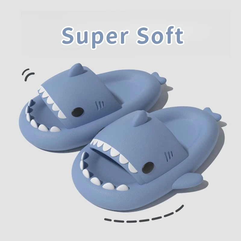 2024 Cute Fashion Shark Slippers Women Indoor Floor Sandals Men Outdoor Beach Slides Adults Flat Shoes Soft EVA Flat Flip Flops