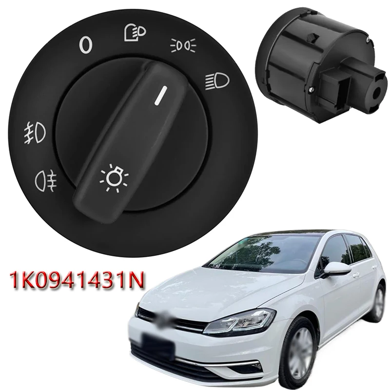 

1Pc Auto Head Light Switch Head Lamp Knob Control Switch FITS FOR VW CADDY PASSAT JETTA TOURAN GOLF MK5 1K0941431N