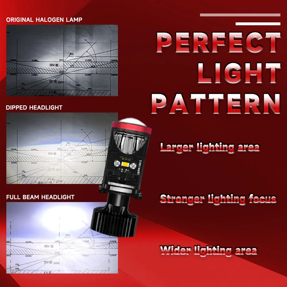 Y8 120 واط H4 المصابيح الأمامية سيارة H4 LED جهاز عرض صغير عدسة 6000 كيلو عالية منخفضة شعاع توربو مروحة السيارات LED H4 مصباح LHD RHD 12 فولت 24 فولت