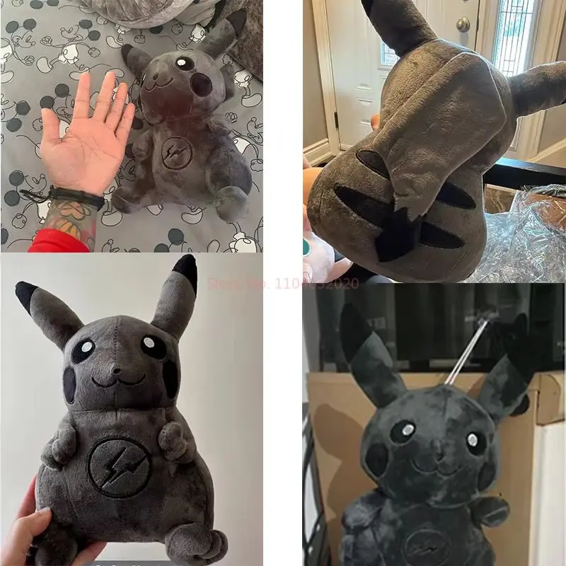 Dark Pikachu Pop 30CM Kawaii Pop Anime Gevuld Kussen Zacht Knuffel voor Vrouwelijke Fans Collectible Zwart Pikachu Gift