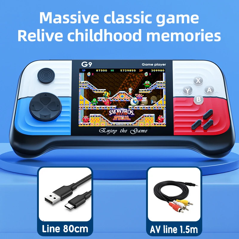 G9 Handheld 3.0-Inch high-Definition Screen Game Console Rocker Retro Hit Color Handheld PSP Game Console Arcade 666 Games