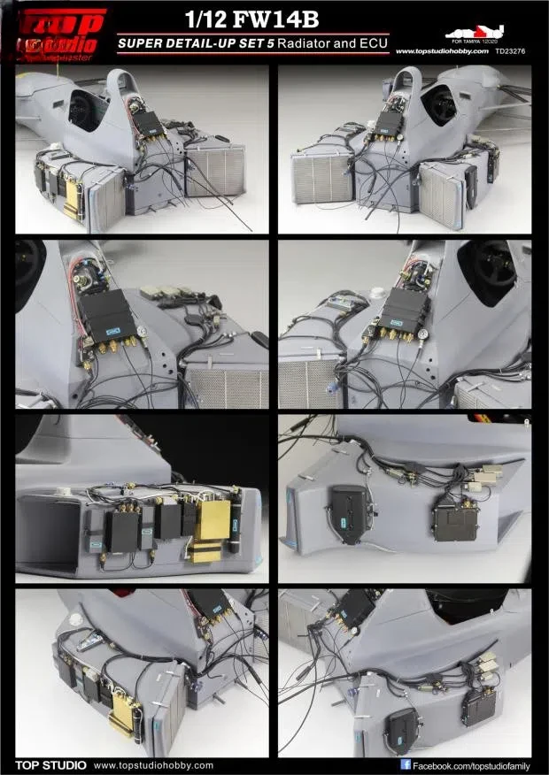 Top Studio 1:12 F1 FW14B Radiator ECU TD23276 Modifying and Assembling Model Accessories