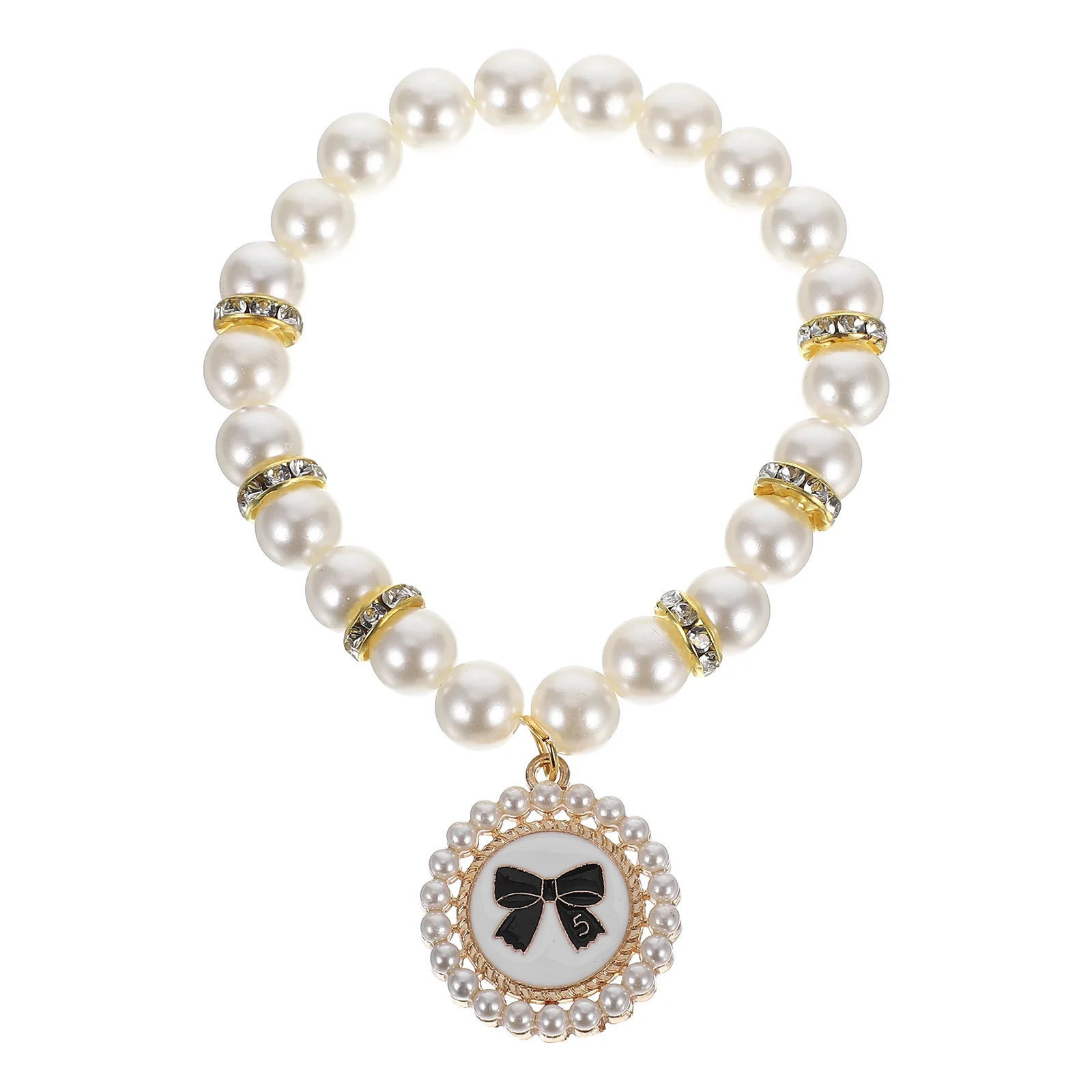 

Pet Necklace Delicate Pearls Elegant Design ABS Materials Comfortable Durable Length Fits All Sizes Exquisite Craftsmanship
