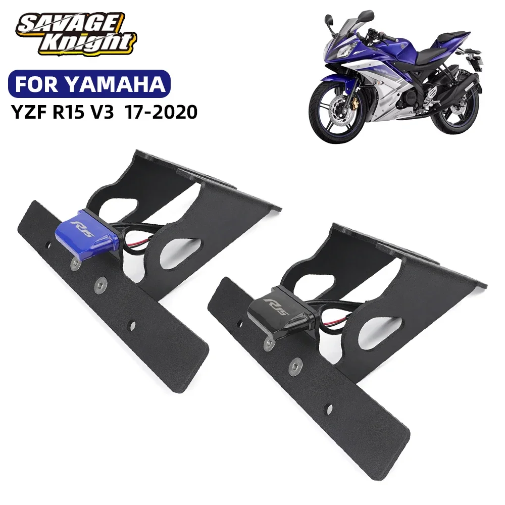 For YAMAHA YZF R15 V3 License Plate Holder LED Light 2017 2018 -2020 YZFR15 Motorcycle Tail Tidy Fender Eliminator License Plate