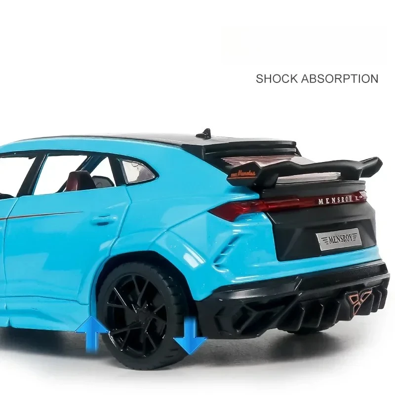 1:24 URUS SUV نسخة معدلة دييكاست سبيكة معدنية نموذج سيارة ضوء الصوت التراجع جمع الاطفال لعبة الهدايا #4