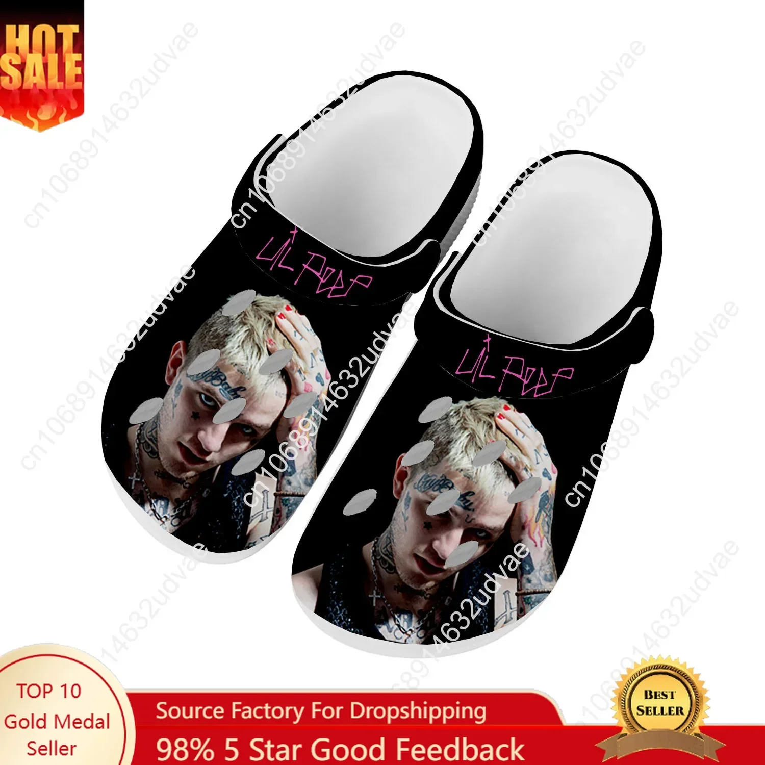 

Lil Peep Water Shoes Mens Womens Comfortable Fashion Home Garden Clogs Customizd Sandals Beach Breathable Hole Slippers